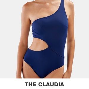 NEW Solid & Striped One Piece Swim Claudia M
